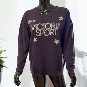 Victoria's Secret sport Purple Sweatshirt with Silver Stars